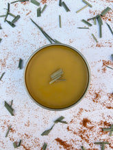 Load image into Gallery viewer, Aromatic muscle rub with homegrown mint, chamomile, and sustainably sourced botanicals for a soothing effect.
