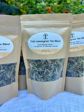 Load image into Gallery viewer, Herbal tea in kraft bag | Tulsi Lemongrass blend handcrafted for calm and mindful tea rituals
