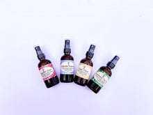 Load image into Gallery viewer, Essential oil sprays for refreshing your room, body, and fabrics with soothing and uplifting natural scents.
