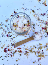 Load image into Gallery viewer, Hand-blended small batch herbal bath soak with organic and wildcrafted ingredients
