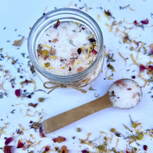 Load image into Gallery viewer, Herbal Bath Soak with Epsom, Himalayan &amp; Sea Salt – Relaxing Bath Salts with Organic Flowers, Sage, Cedar &amp; Lavender Essential Oils
