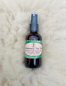 Rosemary & Tea Tree Essential Oil Spray – All-Natural Spray for Yoga Mats, Body Freshening, and Air Purification with Rosemary and Tea Tree Oils.