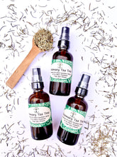 Load image into Gallery viewer, Close-up of Rosemary and Tea Tree Essential Oil Spray label and ingredients
