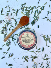 Load image into Gallery viewer, Hand-blended small-batch herbal rub featuring lobelia, St. John’s Wort, ginger, and rosemary for soothing comfort.
