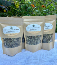 Load image into Gallery viewer, kraft bag of Tulsi Lemongrass Tea | Adaptogenic loose leaf blend from homestead apothecary
