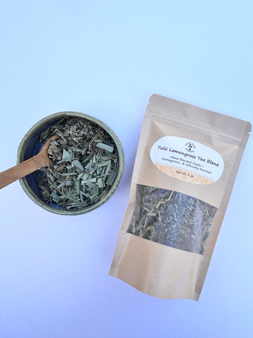 Handcrafted Tulsi Lemongrass Tea | All-natural herbal blend with adaptogenic holy basil