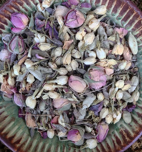 Highest Self ~ Loose Leaf Heart Opening Organic Herbal Tea Blend with Rose Petals, Jasmine, Cardamom & Ashwagandha for Love + Connection, Meditation Herbs